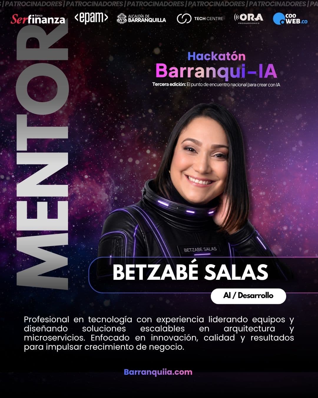 Tarjeta de mentor de Betzabé Salas