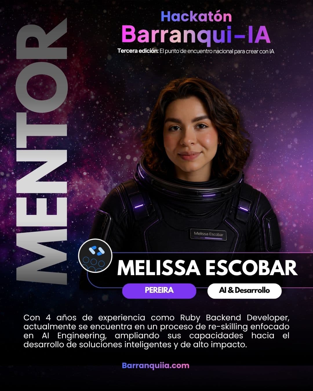 Tarjeta de mentor de Melissa Escobar