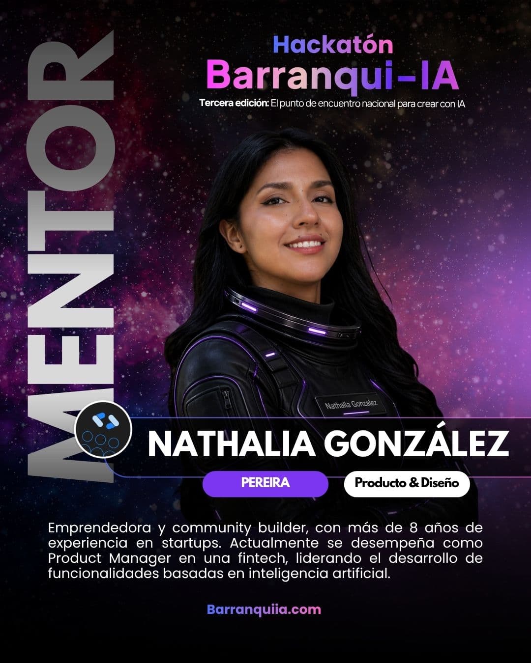 Tarjeta de mentor de Nathalia González