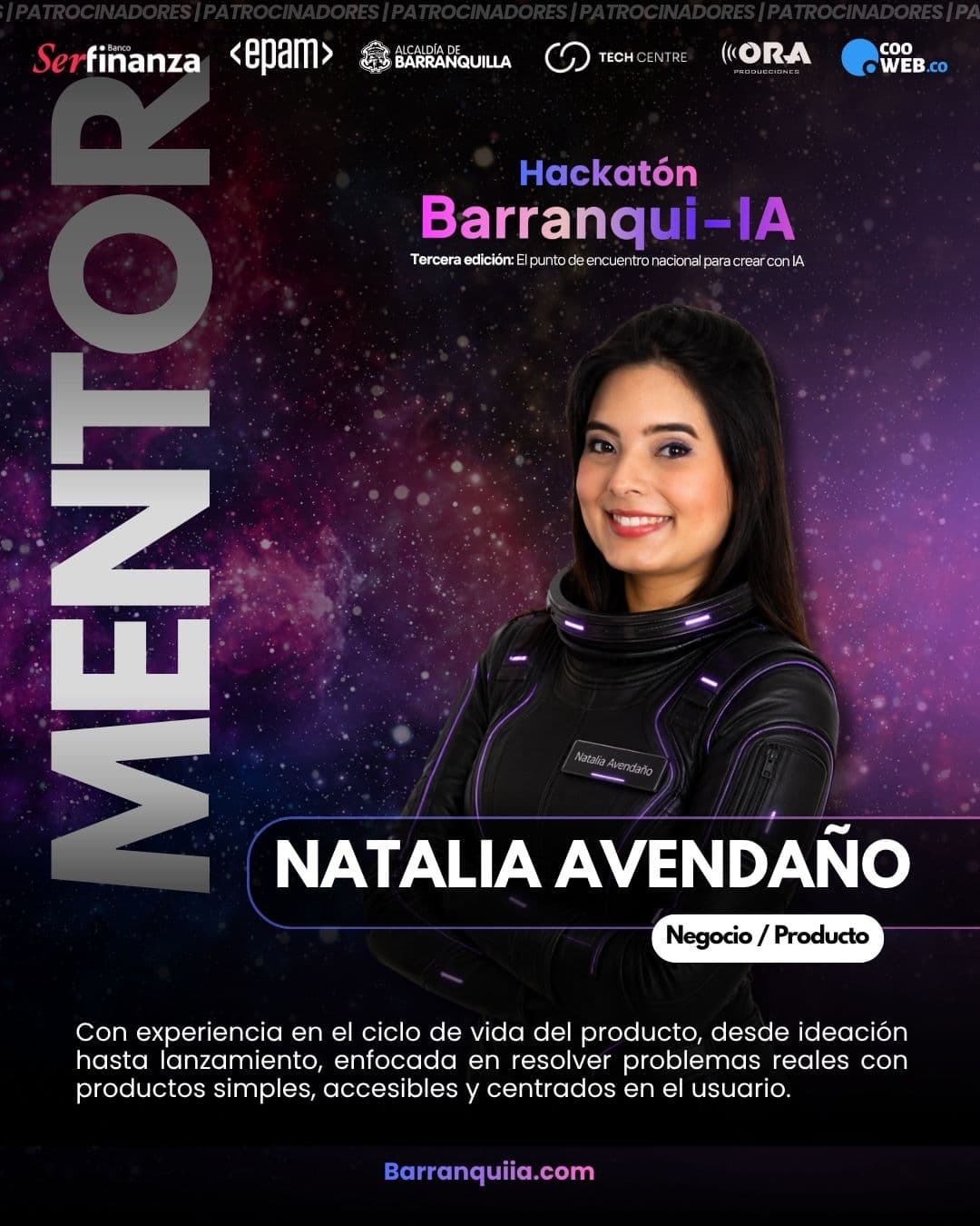 Tarjeta de mentor de Natalia Avendaño